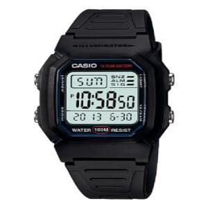 CASIO W800H-1A  군용인기모델 우레탄밴드 듀얼타임