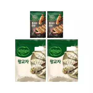 CJ 비비고 왕교자 1.05kg, 2개 + 통새우만두 200g, 2개