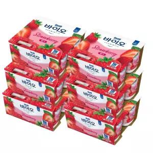 매일 바이오 딸기요거트 85g, 24개 냉장무배/프로바이오틱스/떠먹는 요거트