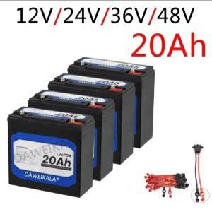 12V 24V 36V 48v 배터리팩 20Ah 리튬 인산철 배터리 전기 자전거 48V 납산 교체실제 용량