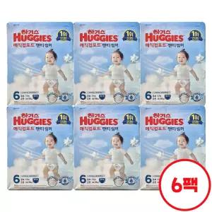 하기스 2025 매직컴포트 썸머 팬티 6단계 (공용) 37매 6팩