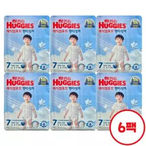 하기스 2025 매직컴포트 썸머 팬티 7단계 (공용) 34매 6팩