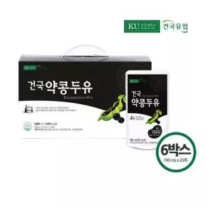 건국유업 건국 약콩두유 120팩 100 국산 검은콩과 국산 약콩