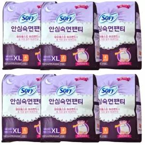 쏘피 안심숙면팬티 팬티형 생리대 XL 특대형 4개입 6팩 소피 SOFY (1srr)