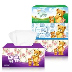 [국내제조] 부드러운 실속형 땡큐 각티슈 180매 12각