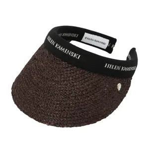헬렌카민스키 비앙카 10 여성 바이저 HAT50265 CHOCOLATE BLACK LOGO