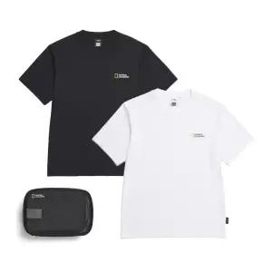 [내셔널지오그래픽]유니 메이스 기능성 2PACK 티셔츠 WHITE