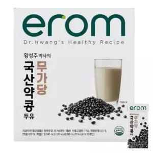이롬 황성주박사의 국산약콩 검은콩 무가당두유 190ml , 16개