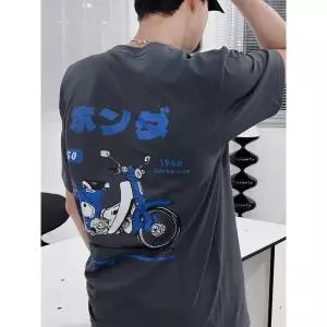 [XS-3XL] 슈퍼커브 레터링 오버핏 반팔 티셔츠 남녀공용 4color IDG