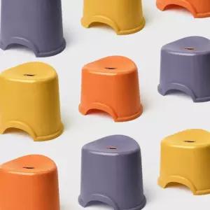 다리가 편한 높은 욕실의자 목욕탕 사우나 화장실 스툴 3color