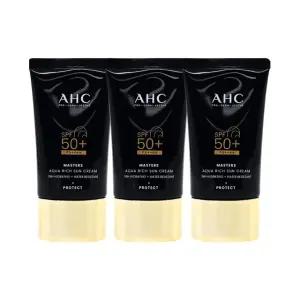 [etv] AHC 마스터즈 아쿠아 리치 선크림 대용량 썬크림 60ml 3개