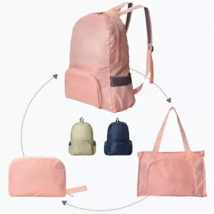 초경량 접이식 백팩 토트백 파우치 휴대용 여행 등산 가벼운 배낭 경량 소형 폴딩 가방