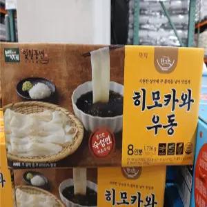 백제 히모카와 우동 217g x 8인분 코스트코 납작우동 냉우동 소스포함 간편밀키트