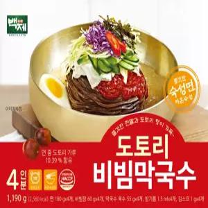 백제 도토리 비빔막국수 297.5g x 4개(4인분)