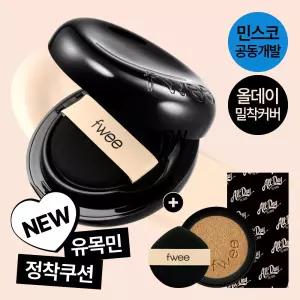 [6월 픽/쉐딩스틱증정] 퓌 올데이 커버 블랙 쿠션 리필기획(본품+리필) 5종