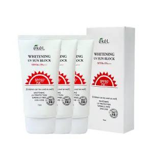 이켈 화이트닝 유브이 선블록 70ml-3개 선크림 자외선차단제 선블록 SPF50+ PA+++