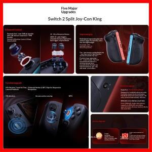 스위치2 NS용 MOBAPAD M12HD 컨트롤러, 식 버튼, TMR 에어 조이스틱, HD 진동, 무선 NFC 게임패드 조이패드