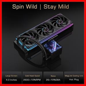 LOVINGCOO SC60 파이어플라이 360 CPU 수냉 쿨러 ARGB 통합 팬 4.0 추가 인치 DIY 풀스크린 360mm 워터 라