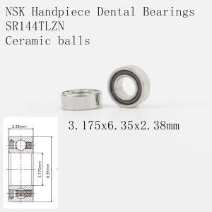 10개 고속 핸드피스 터빈 세라믹 실험실 치과용 베어링 NSK RUCA SR144TLZN 3.175x6.35x2.38mm SR144