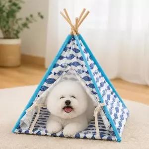 인디언 애견 텐트 소형 반려동물 집 강아지 고양이 숨숨집 펫 하우스