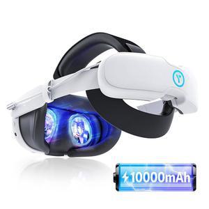 메타 퀘스트 3S 및 3와 호환되는 YOGES 10000mAh 배터리 헤드 스트랩, 탈착식 마그네틱 배터리, 3S와 VR 헤드셋의 재생 시간을 연장하는 충전식 스트랩
