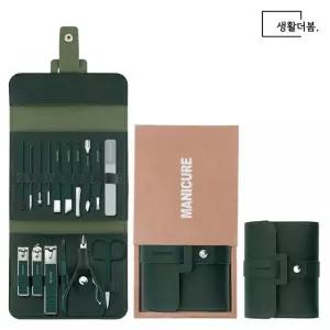 생활더봄 파스텔 가죽 손톱깎이 네일케어 16종 세트 손톱정리용품 (WC17F83)