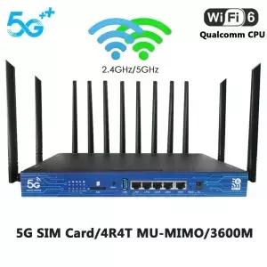 SIM 카드 5G 라우터 퀄컴 CPU 메쉬 리피터 스마트 인터넷 MU-MIMO 안테나 WIFI6 3600Mbps 1GB DDR4 USB3.0