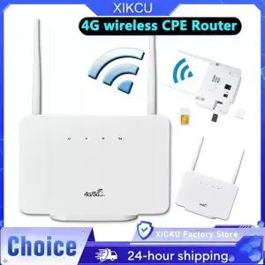 4G 무선 라우터 300Mbps 모뎀 외부 안테나 심 카드 슬롯 포함 가정 여행 작업용 EU 플러그