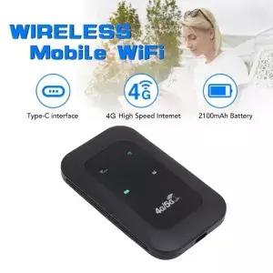모바일 4G 5G 라우터 와이파이 2100mAh 배터리 컬러 LED 디스플레이 화면 300Mbps 고속 휴대용 캠핑용