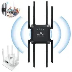 휴대용 8 안테나 WiFi 확장기 300M 신호 증폭 부스터 무선 리피터 홈