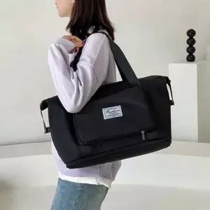 지퍼 확장형 대용량 접이식 롤링 쇼퍼백 여행가방 보스턴백