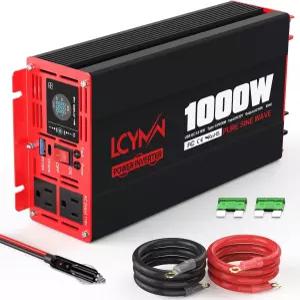 1000와트 순수 사인파 파워 인버터 12V DC 110V 120V AC 컨버터 가정용 RV 오프 그리드 트럭 태양광 시스템