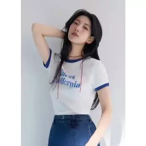 [게스](대전신세계)MQ2K7436 남녀공용 마린 그래픽 링거 반팔티