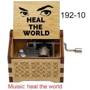노래 Heal The World 어댑테이션 18톤 핸드크랭크 뮤직 박스 홈 장식 친구를 위한 축제 파티 선물