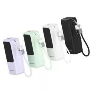 스마텍 PD22.5W 고속충전미니보조배터리 10000mAh CtoC케이블 양방향 화이트 STPB-