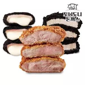 (핫딜) 정형돈 도니도니 돈까스 통목살 2팩 통등심 3팩 통치즈 1팩 총 6팩+기본소스6팩