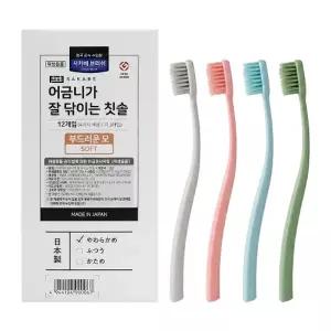 사카베 브러쉬 어금니가 잘 닦이는 칫솔 12개입