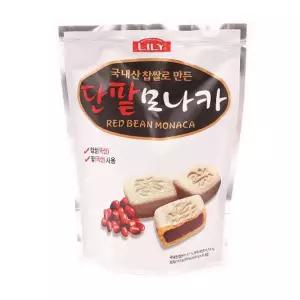 리리 친환경 찹쌀로 만든 단팥 모나카 112g(1박 20개입) 디저트 간식 전통과자 옛날 스낵