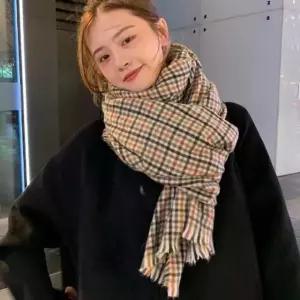 체크목도리 체크목도리 여자목도리 목도리 여성목도 니트머플러 남자목도리 (WE8726A)