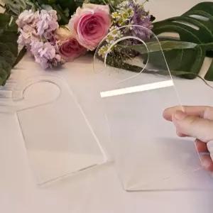 아크릴 베이비 클로젯 디바이더 블랭크 DIY 도어 행거 클리어
