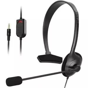 마이크가 있는 USB 헤드셋 단면 컴퓨터 헤드폰 PC 노트북 경량 콜센터 유선