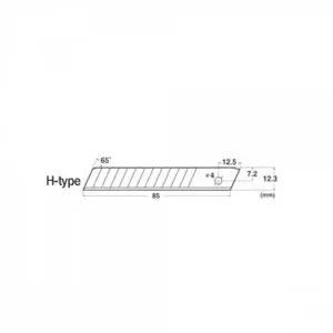 [콩심팥심]H-type 중형 커터칼 칼날 커터 흑날 사무용칼 85mm 12.3mm 11P