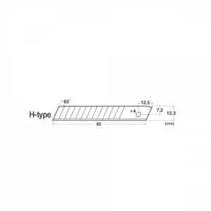 H-type 중형 커터칼 칼날 커터 흑날 사무용칼 85mm 12.3mm 11P