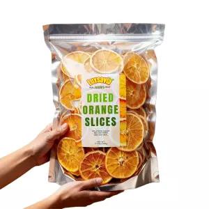 1.1LB 500g 천연 건조 오렌지 슬라이스 벌크 약 100110 휠 탈수 무첨가 무설탕 칵테일용 과일 크리스마스
