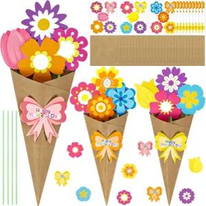 80Kimby 삼촌 32PCS 어머니의 날 꽃다발 키트 DIY 교사 감사 주간 활동