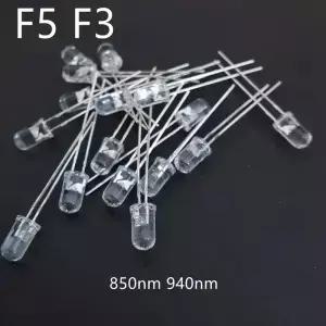 3 5 IR LED 방출 다이오드 850nm 이미 터 수신기 적외선 송신기 포토 트랜지스터 보이지 않는 DIY PCB