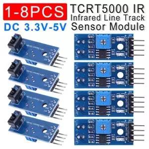 적외선 반사 IR 광전 센서 스위치 장벽 라인 트랙 모듈 DIY 키트 TCRT5000 3.3V5V 18 개