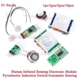 110Pc HCSR501 SR505 AS312 RD624 Arduino 용 IR 초전기 적외선 미니 PIR 모듈 모션 센서 감지기 조정