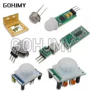 HCSR501 Arduino용 IR 초전기 적외선 미니 PIR 모듈 모션 센서 감지기 브래킷 조정 AM312 SR602