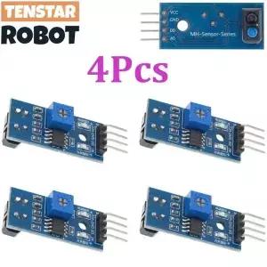 4Pcs TCRT5000 적외선 반사 센서 IR 광전 스위치 배리어 라인 트랙 모듈 다이오드 3극 보드 3.3v
